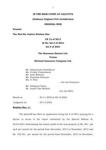 Judgment- Hanuman Estates v National Insurance