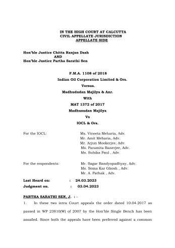 Judgment- IOCL v.  Madhusudan